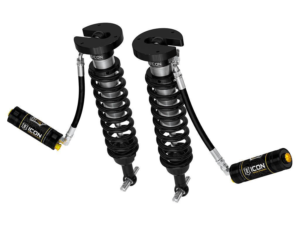 ICON 2019-2026 Chevrolet Silverado 1500, 1.5-3.5” Lift, Front, V.S. 2.5 Series Coilover Kit, Extended Travel, Remote Reservoir w/ CDCV, Pair
