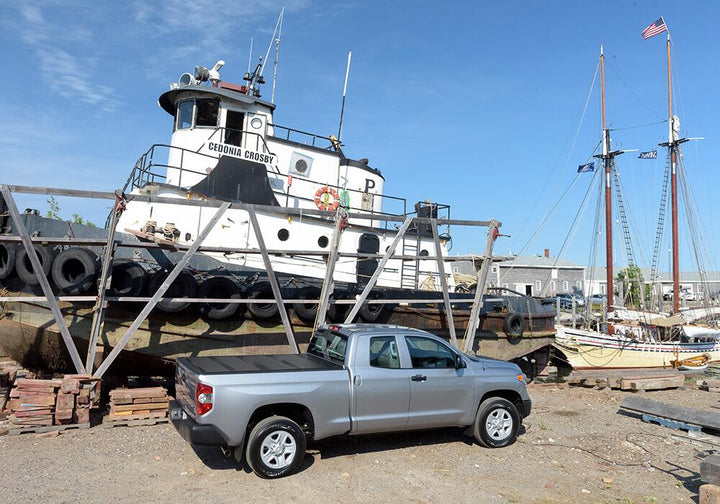BAK BAKFlip G2 Hard Folding Truck Bed Cover Rail Mounts Near Top of Bed Rail Rails Can Be Lowered Using Drop Down Brackets 2000-2006 Toyota Tundra Double Cab 6 Foot 2 Inch Bed