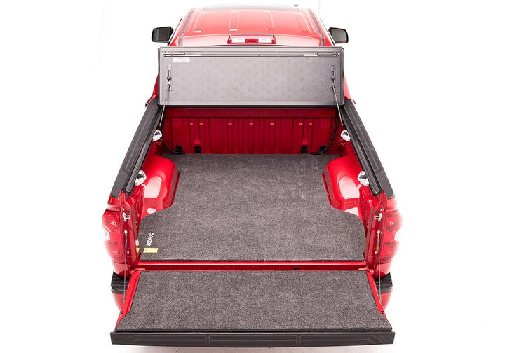 BAK BAKFlip G2 Hard Folding Truck Bed Cover Rail Mounts Near Top of Bed Rail Rails Can Be Lowered Using Drop Down Brackets 2022-2026 Toyota Tundra with or without Deck Rail System without Trail Special Edition Storage Boxes