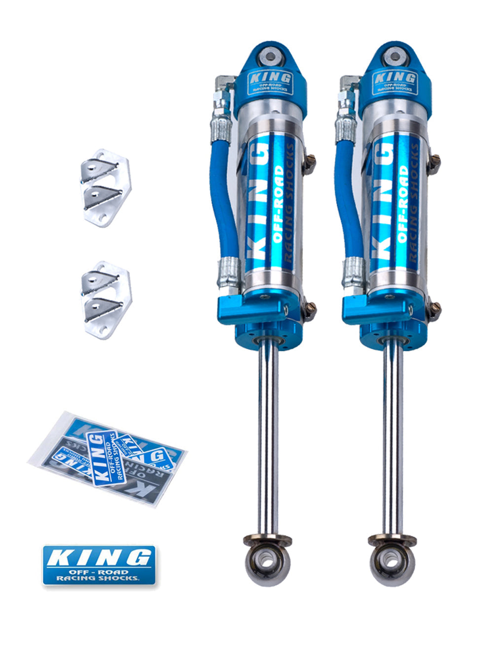 King Shocks 2.5 Performance Piggyback Shocks Rear Pair for 1997-2006 Jeep Wrangler 4WD TJ - King Shocks
