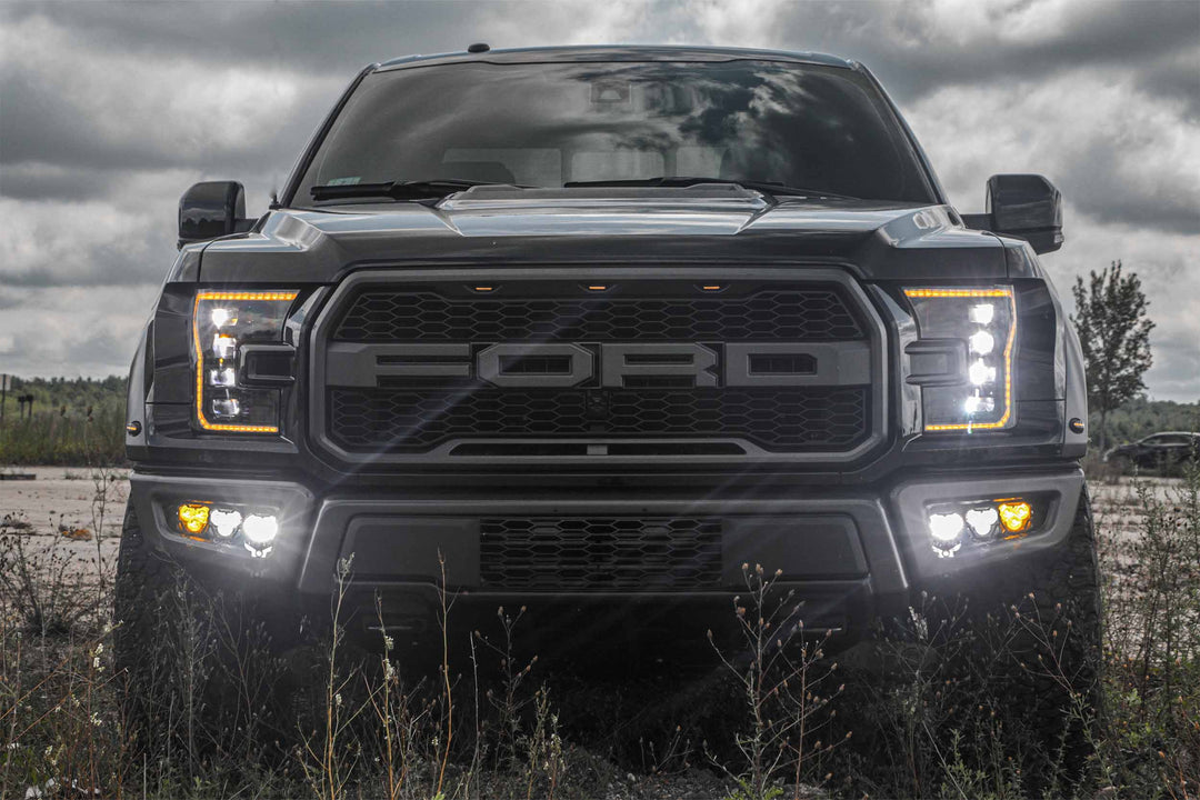 Morimoto 17-20 Ford F-150 Raptor XB LED Headlights (Amber DRL)