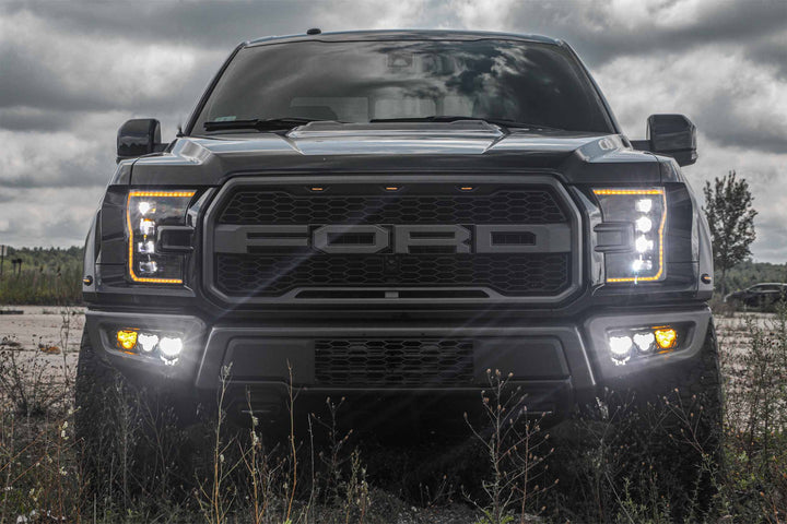 Morimoto 17-20 Ford F-150 Raptor XB LED Headlights (Amber DRL)