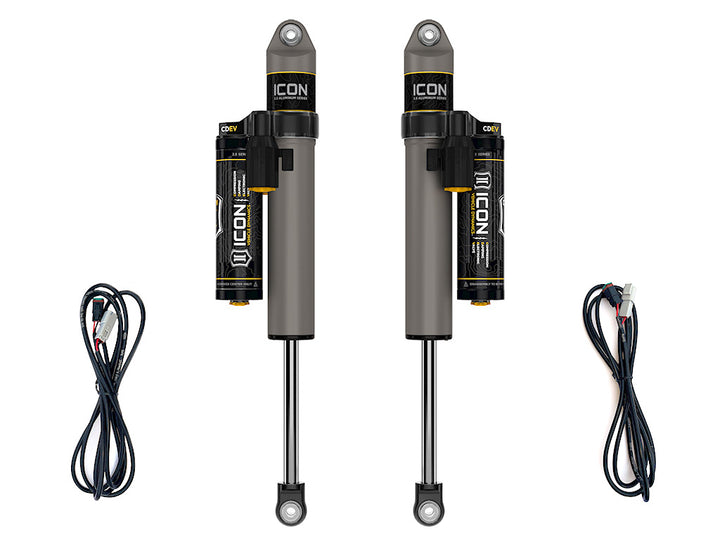 ICON Vehicle Dynamics 2018-2023 Jeep Wrangler JL, 2.5" Lift, Rear, V.S. 2.5 Aluminum Series Shock Absorbers, Piggyback Reservoir w/ CDEV, Pair