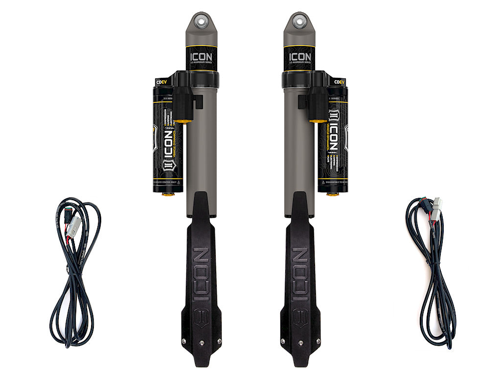 ICON Vehicle Dynamics 2020-2023 Jeep Gladiator, 1.5" Lift, Rear, V.S. 2.5 Aluminum Series Shock Absorbers, Piggyback Reservoir w/ CDEV, Pair