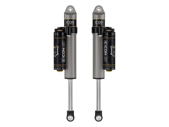 ICON 2023-2026 GMC Canyon/Chevrolet Colorado, 0-1” Lift, Rear, V.S. 2.5 Aluminum Series Shock Absorbers, Piggyback Reservoir w/ CDEV, Pair