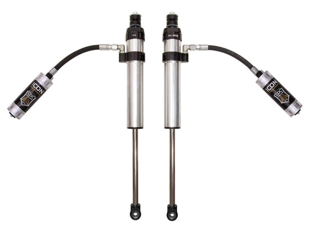 ICON Vehicle Dynamics 2003-12 Ram 2500/3500 HD, 2.5” Lift, Front, 2.5 VS Remote/CDCV Shocks, Pair