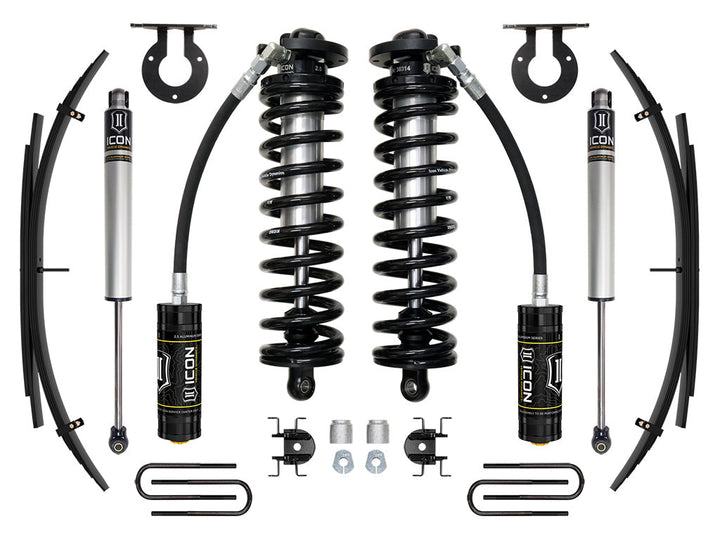 ICON Vehicle Dynamics 11-16 Ford F250/F350, 2.5-3" Lift, Stage 1 Coilover System w/ Leaf Springs