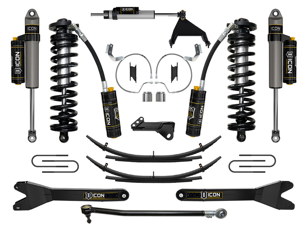 ICON Vehicle Dynamics 2023-2026 Ford F-250/F-350 Super Duty 4WD, 4-5.5" Lift, Stage 5 Coilover Conversion System w/ Radius Arms &amp; Expansion Packs