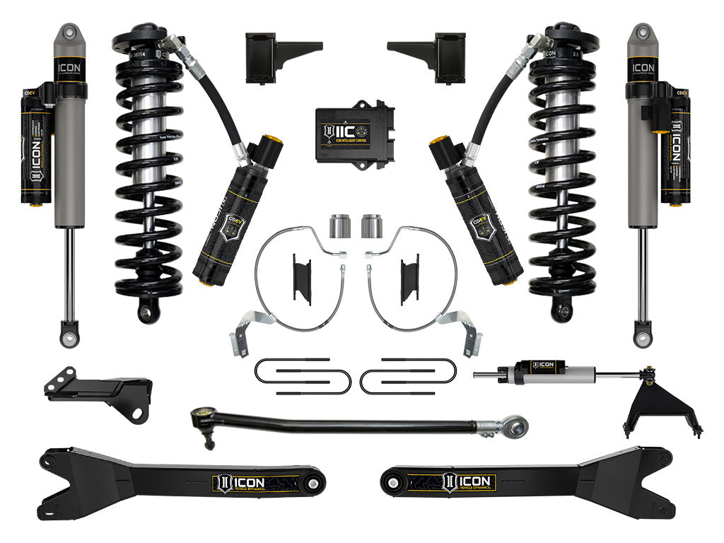 ICON Vehicle Dynamics 2023-2026 Ford F-250/F-350 Super Duty 4WD, 4-5.5" Lift, Stage 8 Coilover Conversion System w/ Radius Arms