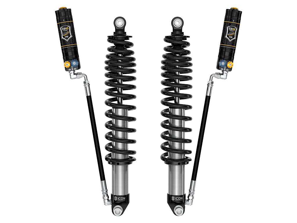 ICON Vehicle Dynamics 2021-2026 Ford Bronco, Rear, 1.25-3” Lift, V.S. 2.5 Series Coilover Kit, Remote Reservoir w/ CDXS, Heavy Rate Springs, Pair
