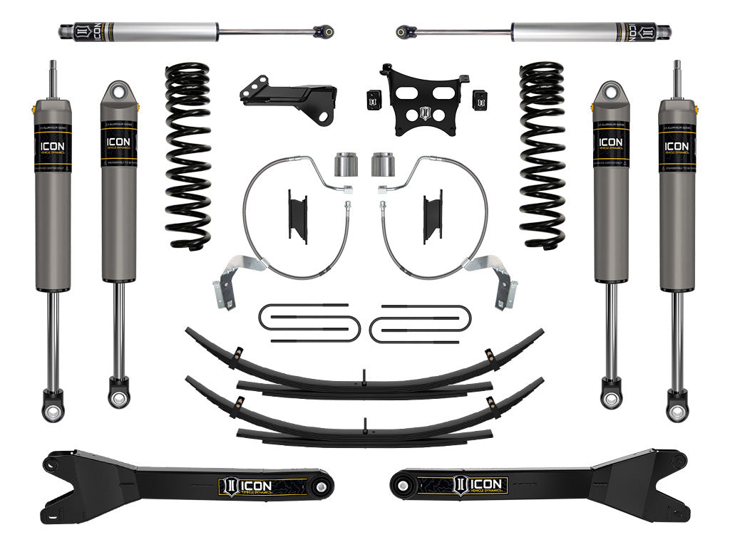 ICON Vehicle Dynamics 2023-2026 Ford F-250/F-350 Super Duty 4WD, Diesel, 4.5" Lift, Stage 3 Suspension System w/ Radius Arms & Expansion Packs