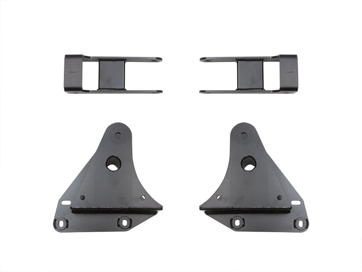 ICON Vehicle Dynamics 1999-2004 Ford F-250 &amp; F-350 Super Duty 4WD, Front, 4.5" Lift, Leaf Spring Hanger &amp; Shackle Kit