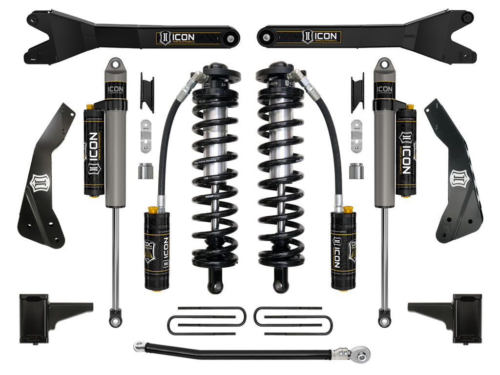 ICON Vehicle Dynamics 2011-16 Ford F250/F350 4-5.5" Lift Stage 4 Coilover Conversion w/Radius Arm