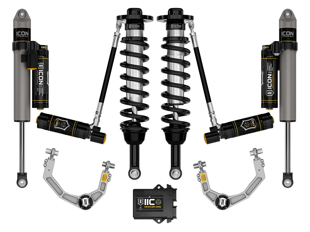 ICON Vehicle Dynamics 2021-2026 Ford F-150 4WD, 2.75-3.5" Lift, Stage 5 Suspension System, Billet
