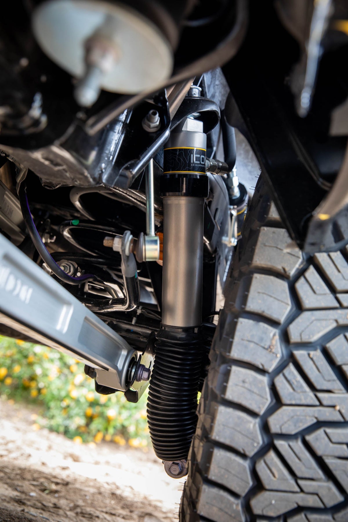 ICON Vehicle Dynamics 2024-2026 Toyota Tacoma, 0-1” Lift, Rear, V.S. 2.5 Aluminum Series Shock Absorbers, Remote Reservoir w/ CDEV, Pair