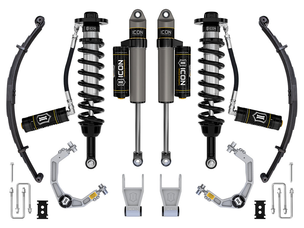 ICON Vehicle Dynamics 2021-2026 Ford F-150 Tremor, 2.5-3" Lift, Stage 3 Suspension System, Billet, w/ Leaf Packs