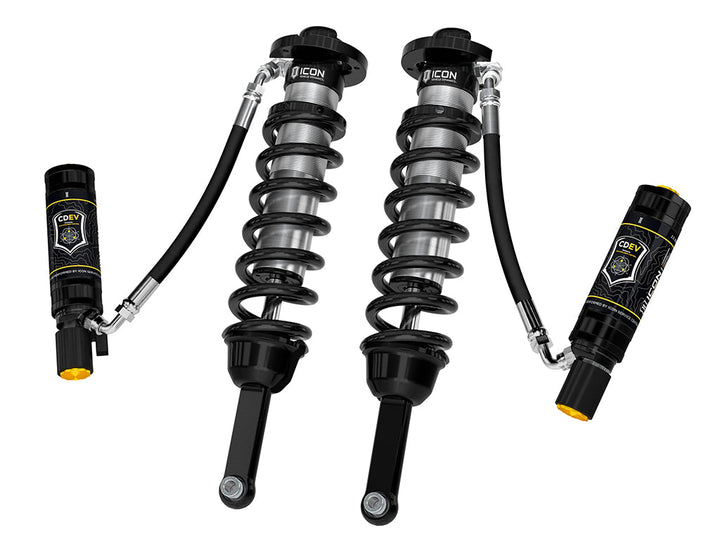 ICON 2005-2023 Toyota Tacoma, 0-3.5"/0-2.75" Lift, Front, V.S. 2.5 Series Coilover Kit, Extended Travel, Remote Reservoir w/ CDEV, Pair