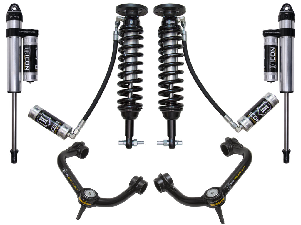 ICON Vehicle Dynamics 2015-20 Ford F150 4WD, 2-2.63" Lift, Stage 4 Suspension System, Tubular UCA