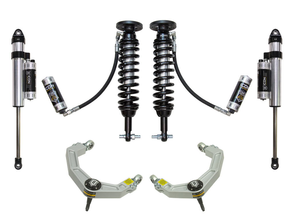 ICON Vehicle Dynamics 2014 Ford F150 4WD, 1.75-2.63" Lift, Stage 5 Suspension System, Billet UCA