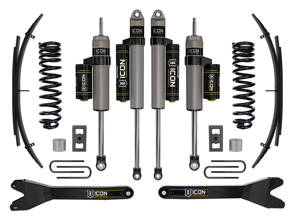 ICON Vehicle Dynamics 2023-2026 Ford F-250/F-350 Super Duty 4WD, Diesel, 2.5" Lift, Stage 2 Suspension System w/ Radius Arms and Expansion Packs
