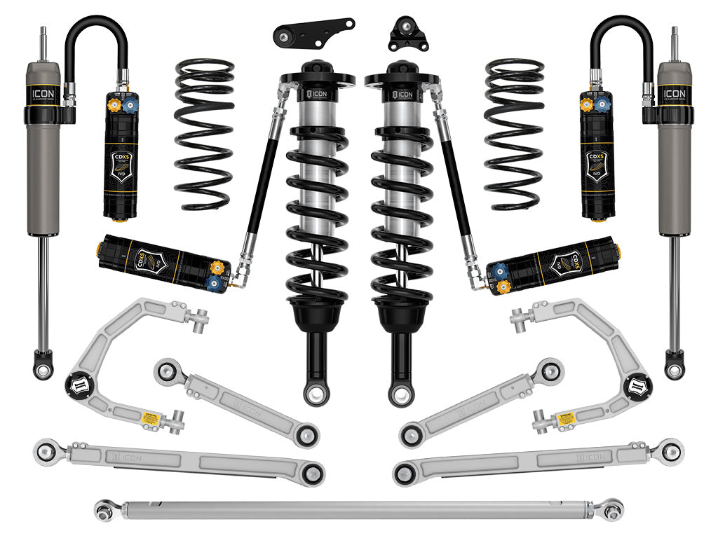 ICON Vehicle Dynamics 2024-2026 Toyota Tacoma 1.25-3" Lift, Stage 12 Suspension System, Billet, Overland Rear Springs