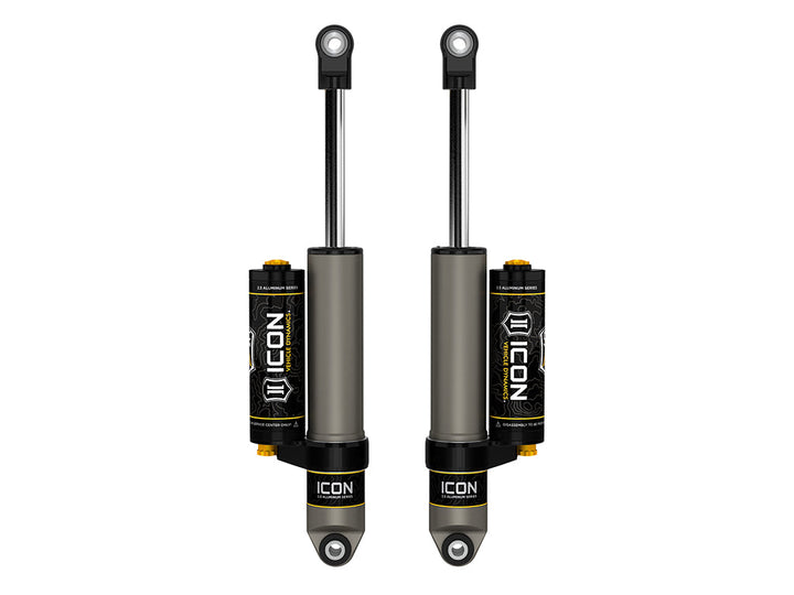 ICON 2019-2026 Chevrolet Silverado 1500/GMC Sierra 1500, 0-2" Lift, Rear, V.S. 2.5 Aluminum Series Shock Absorbers, Piggyback Reservoir w/ CDCV, Pair