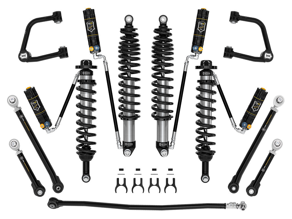 ICON Vehicle Dynamics 2021-2026 Ford Bronco, Non-Sasquatch, 3-4" Lift, Stage 7 Suspension System, CDXS, Tubular