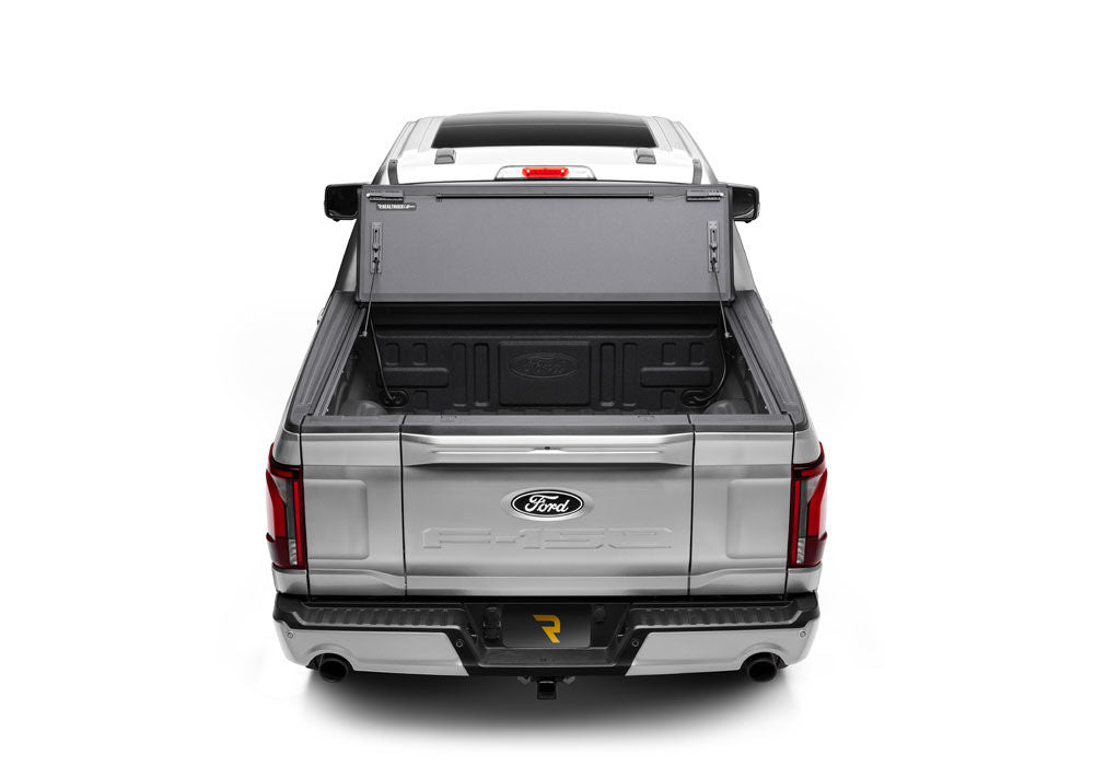 BAK BAKFlip MX4 (GEN 3) Hard Folding Truck Bed Cover Matte Finish 2007-2021 Toyota Tundra with Deck Rail System without Trail Special Edition Storage Boxes