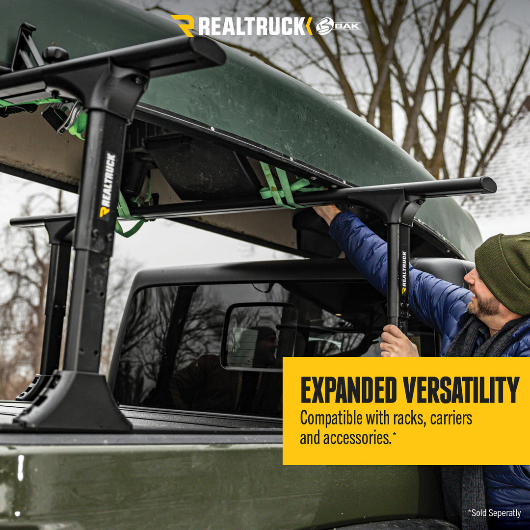 BAK BAKFlip MX4 TS Hard Folding Truck Bed Cover 2016-2023 Toyota Tacoma with Deck Rail System
