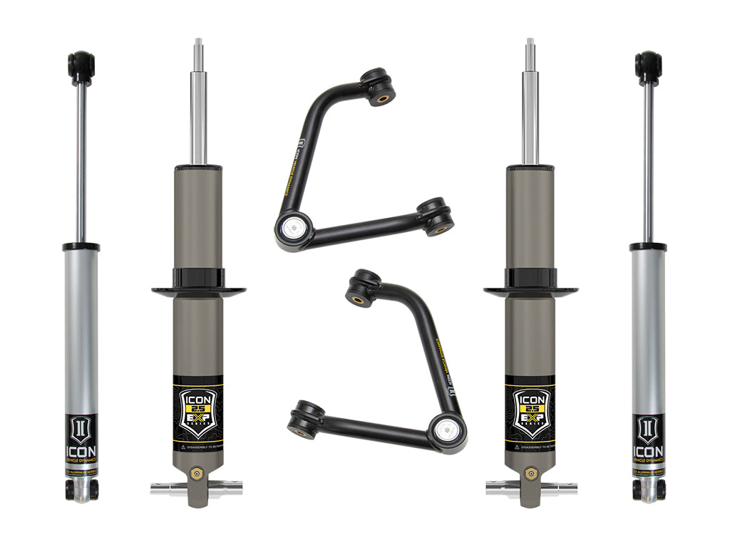 ICON Vehicle Dynamics 2019-2026 Chevrolet Silverado 1500/GMC Sierra 1500, 2.375-3.75" Lift, Stage 2 EXP Suspension System, Tubular