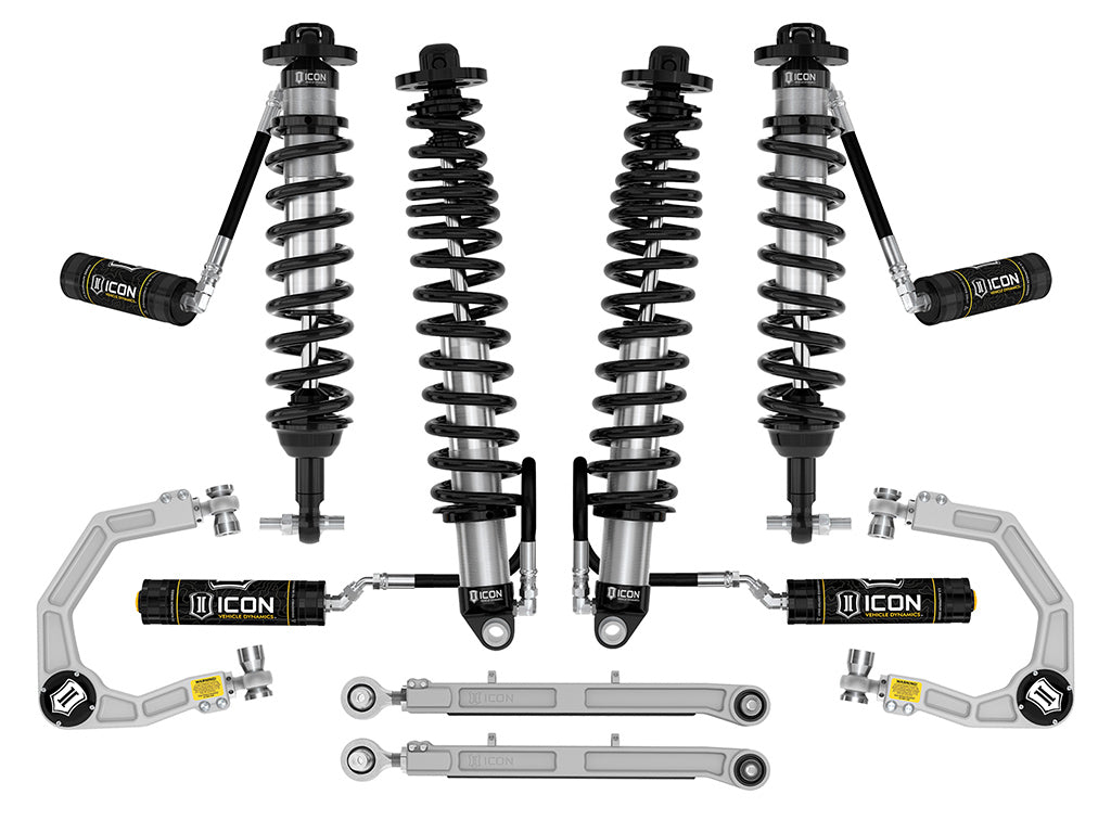 ICON Vehicle Dynamics 2021-2026 Ford Bronco, Non-Sasquatch, 3-4" Lift, Stage 5 Suspension System, Billet