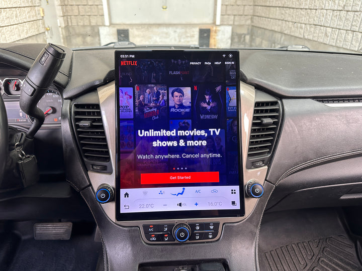 Chevrolet Tahoe &amp; Suburban &amp; GMC Yukon Tesla Style Screen 2015-2020