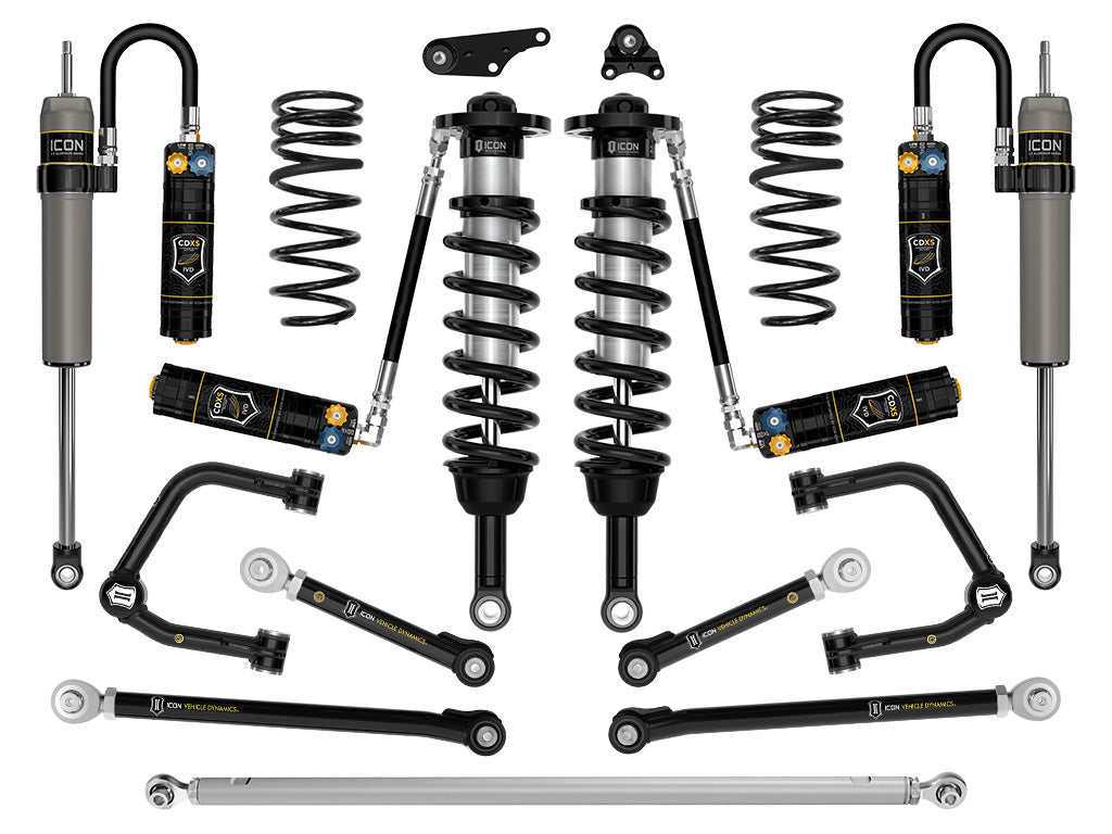 ICON Vehicle Dynamics 2024-2026 Toyota Tacoma 1.25-3" Lift, Stage 12 Suspension System, Tubular, Overland Rear Springs