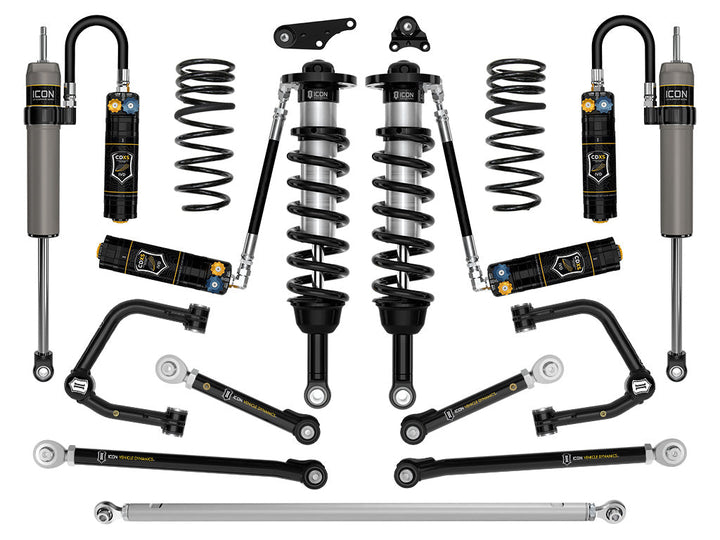 ICON Vehicle Dynamics 2024-2026 Toyota Tacoma 1.25-3" Lift, Stage 12 Suspension System, Tubular, Overland Rear Springs