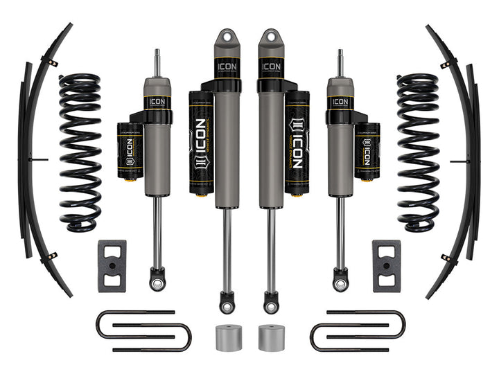 ICON Vehicle Dynamics 2023 Ford F-250/F-350 Super Duty 4WD Diesel, 2.5" Lift, Stage 2 Suspension System w/ Expansion Packs