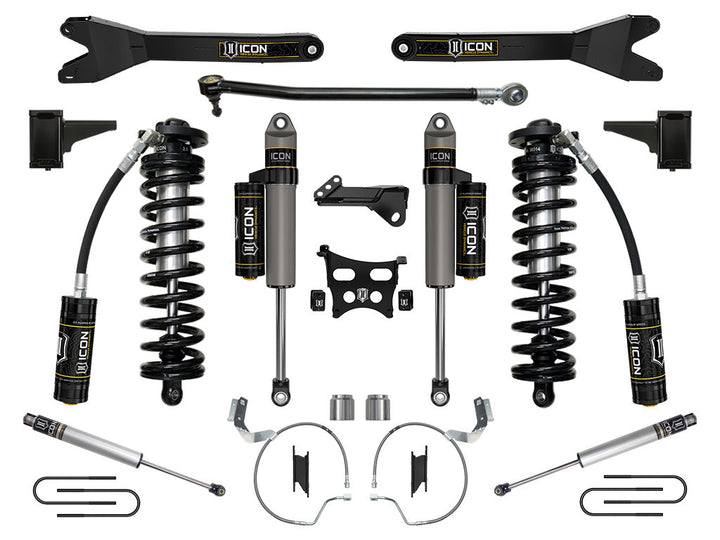 ICON Vehicle Dynamics 2023-2026 Ford F-250/F-350 Super Duty 4WD, 4-5.5" Lift, Stage 4 Coilover Conversion System w/ Radius Arms