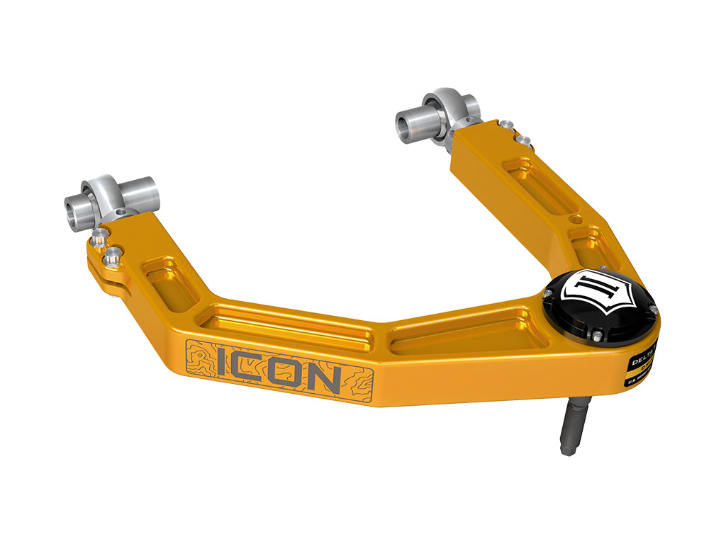 ICON Vehicle Dynamics 2024-2026 Toyota Tacoma, Front, Billet Upper Control Arms w/ Delta Joint Pro, Gold Anodizing