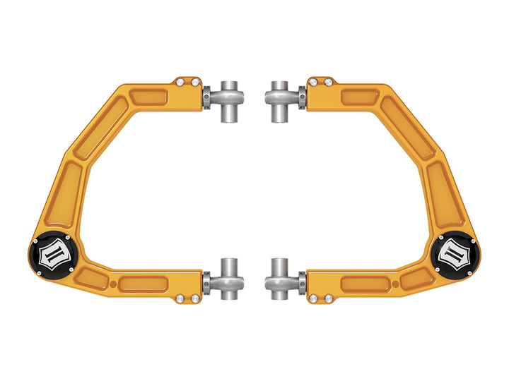 ICON Vehicle Dynamics 2024-2026 Toyota Tacoma, Front, Billet Upper Control Arms w/ Delta Joint Pro, Gold Anodizing
