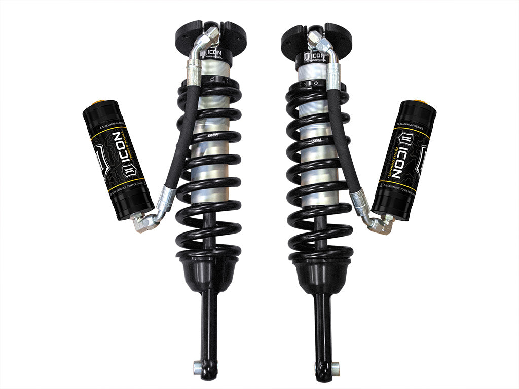 ICON Vehicle Dynamics 2005-2023 Toyota Tacoma, 0-3.5"/0-2.75" Lift, Front, V.S. 2.5 Series Coilover Kit, Extended Travel, Remote Reservoir, Pair
