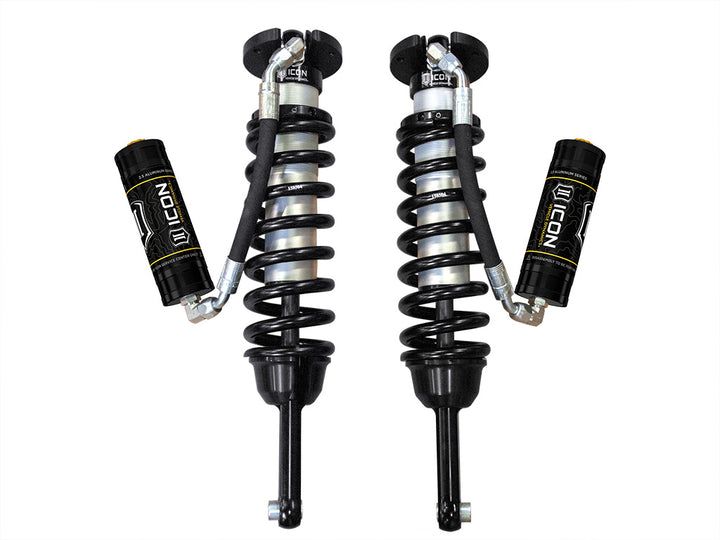 ICON Vehicle Dynamics 2005-2023 Toyota Tacoma, 0-3.5"/0-2.75" Lift, Front, V.S. 2.5 Series Coilover Kit, Extended Travel, Remote Reservoir, Pair