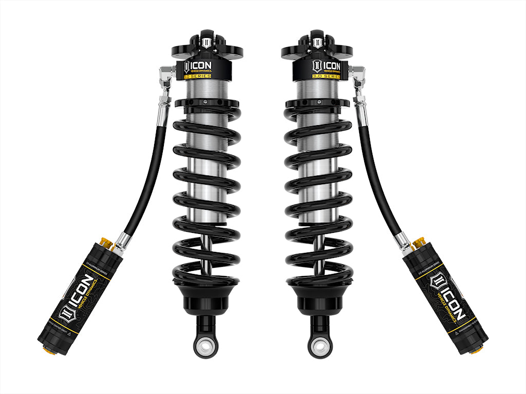 ICON Vehicle Dynamics 2022-2026 Toyota Tundra 1.25-3.25" Lift, V.S. 3.0 Series Front Coilover Kit, Remote Reservoir w/ CDCV, Pair