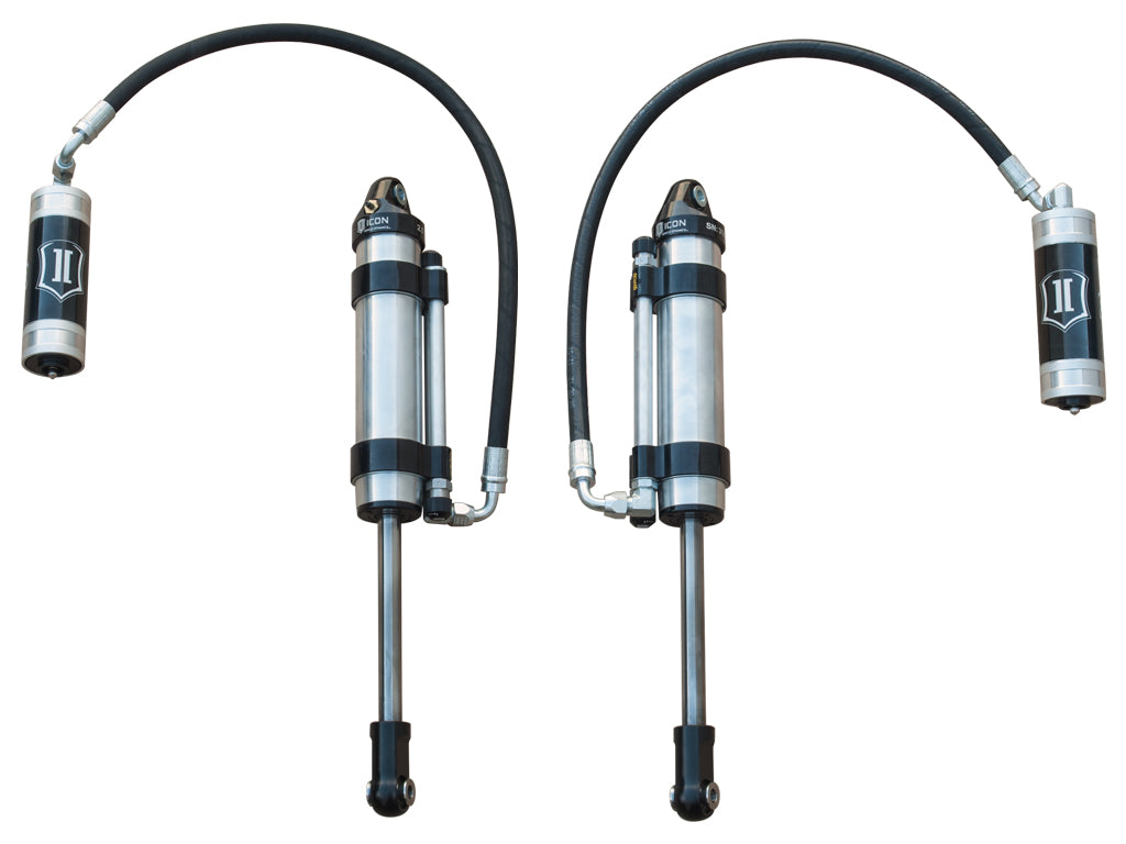 ICON 2005-2023 Toyota Tacoma, Front, V.S. 2.5 Aluminum Series Shock Absorbers, S2 Secondary Shocks, Omega Bypass Remote Reservoir, Pair