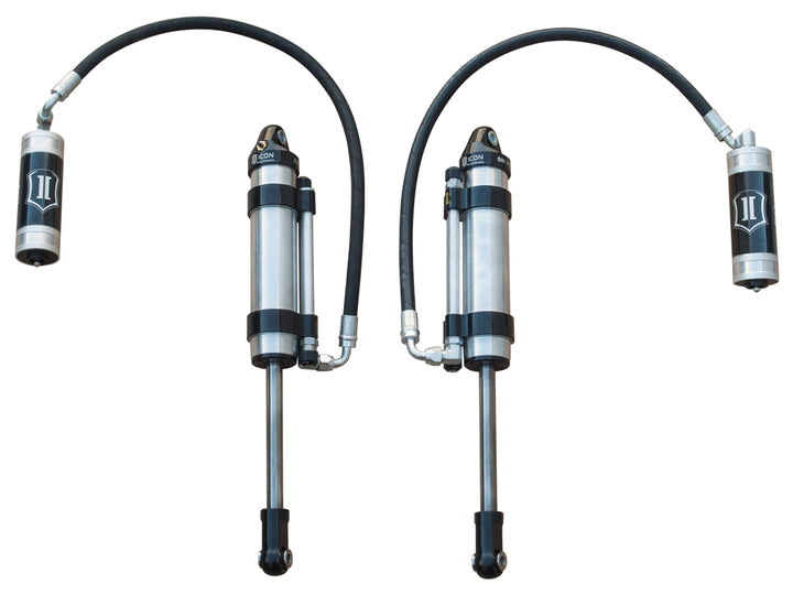 ICON 2005-2023 Toyota Tacoma, Front, V.S. 2.5 Aluminum Series Shock Absorbers, S2 Secondary Shocks, Omega Bypass Remote Reservoir, Pair