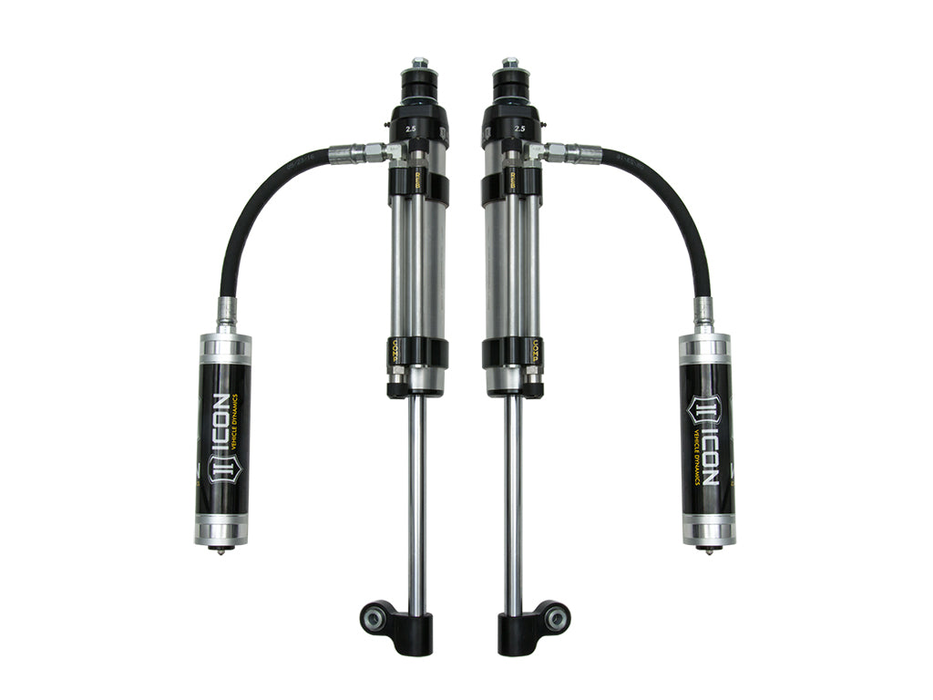 ICON Vehicle Dynamics 2005-2023 Toyota Tacoma, Rear, V.S. 2.5 Aluminum Series RXT Shock Absorbers, Omega Bypass Remote Reservoir, Pair