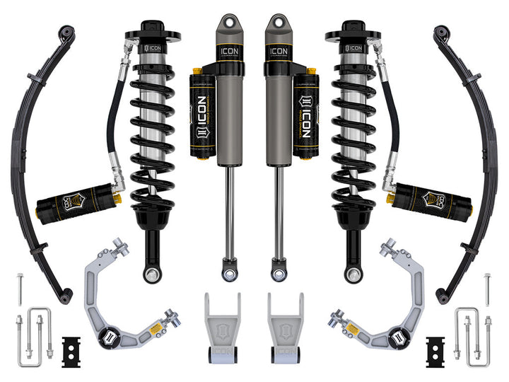ICON Vehicle Dynamics 2021-2026 Ford F-150 Tremor, 2.5-3" Lift, Stage 4 Suspension System, Billet, CDCV, w/ Leaf Packs