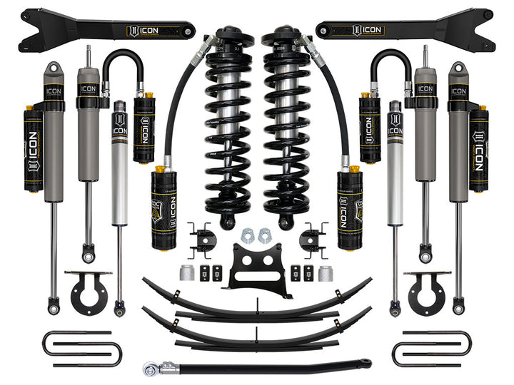 ICON Vehicle Dynamics 11-16 Ford F250/F350, 2.5-3" Lift, Stage 6 Coilover System w/ Leaf Springs