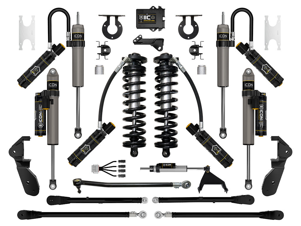ICON Vehicle Dynamics 2023-2026 Ford F-250/F-350 Super Duty 4WD, 2.5-3" Lift, Stage 7 Coilover Conversion System with 4-Link