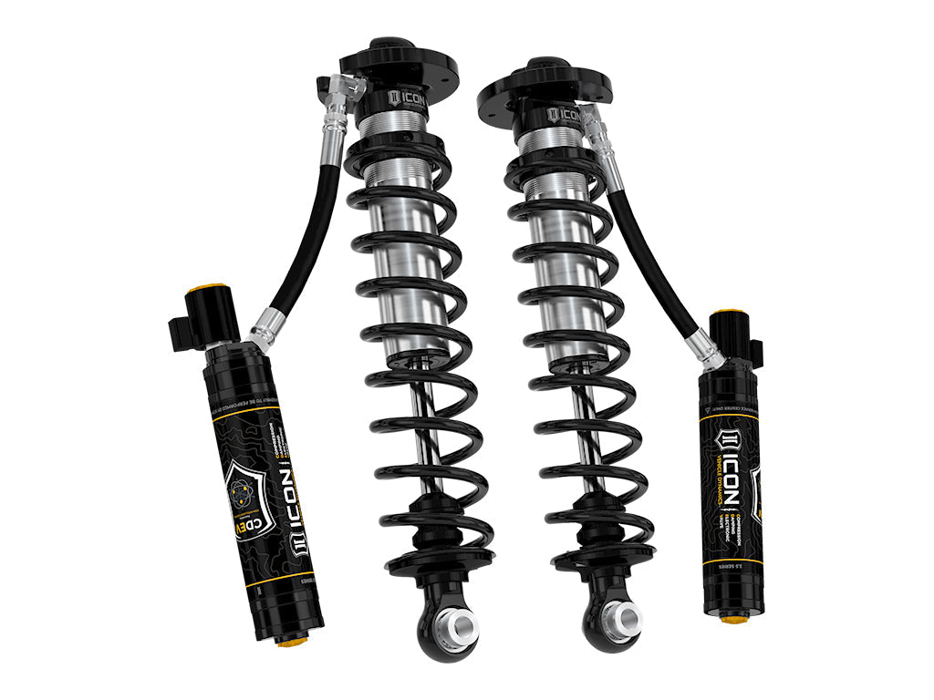 ICON Vehicle Dynamics 2022-2025 Ford F-150 Lightning, Lowered 0-4", Rear, V.S. 2.5 Series Coilover Kit, Remote Reservoir w/ CDEV, Pair