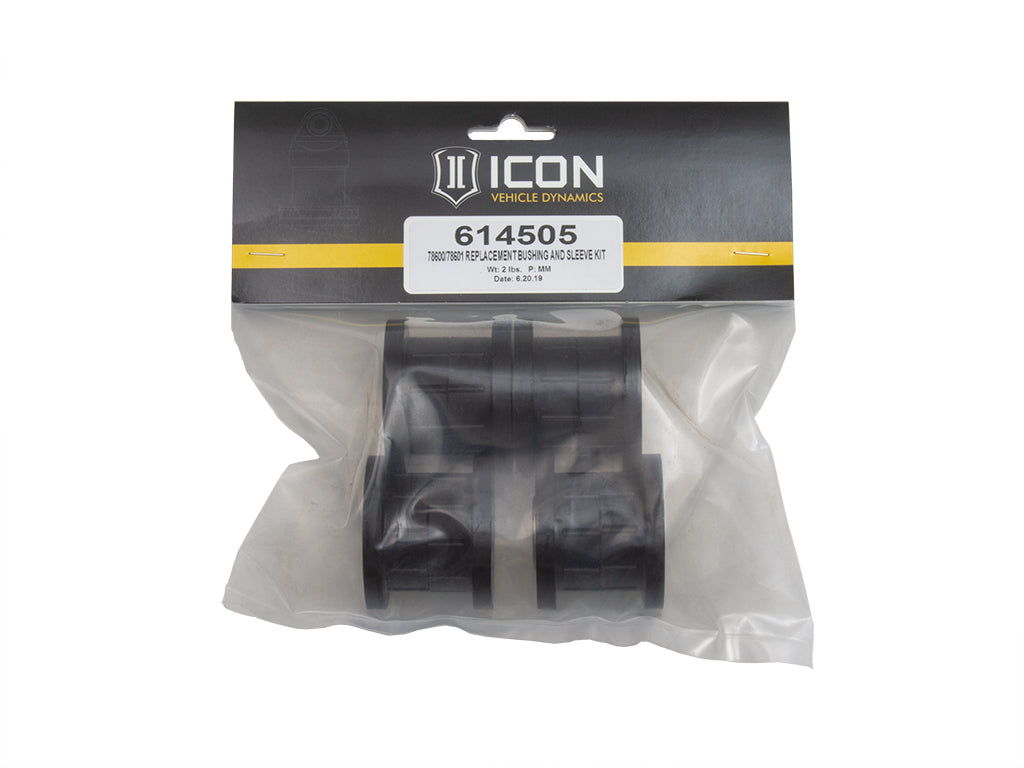 ICON Vehicle Dynamics 2007-2018 GM 1500, Tubular UCA Replacement Bushing &amp; Sleeve Kit
