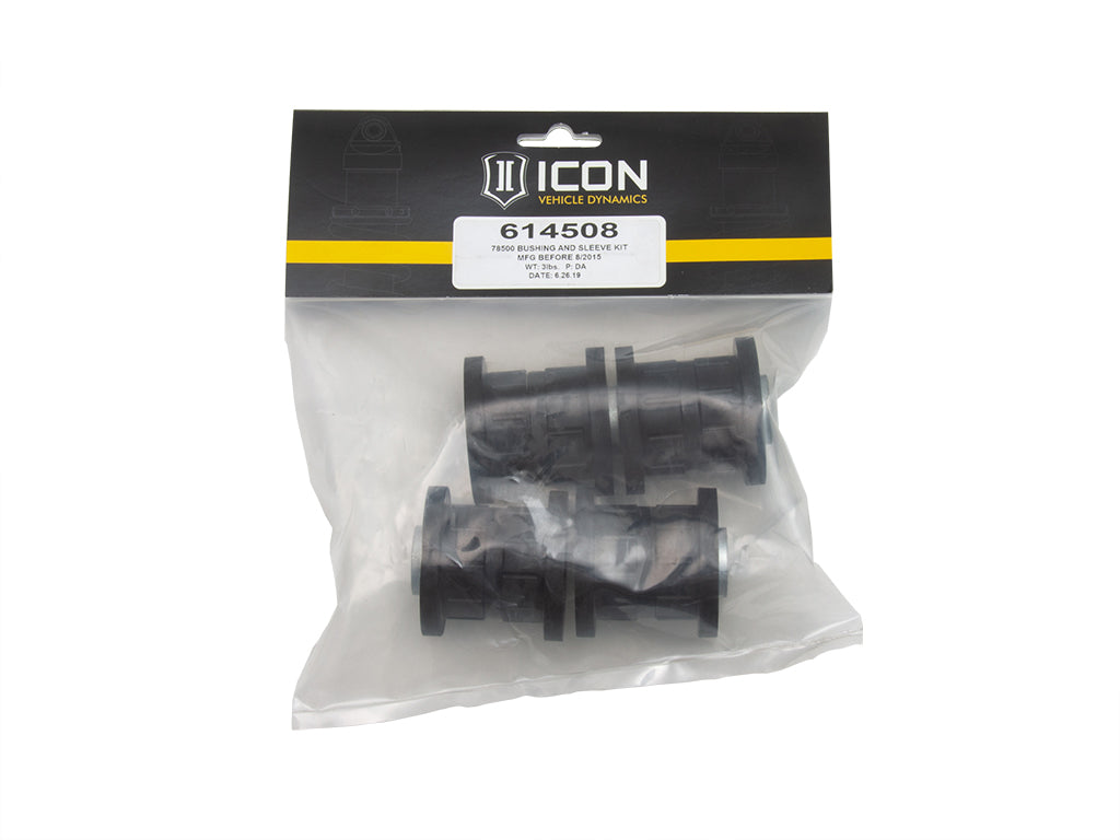 ICON 2011-2019 Chevrolet Silverado 2500 & 3500/GMC Sierra 2500 & 3500, Tubular UCA Manufactured Before 8, Replacement Bushing & Sleeve Kit